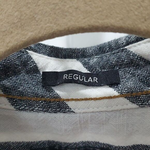 Mavi Mens 100% Cotton Long Sleeve Stripe Shirt, Size Medium - Picture 4 of 8